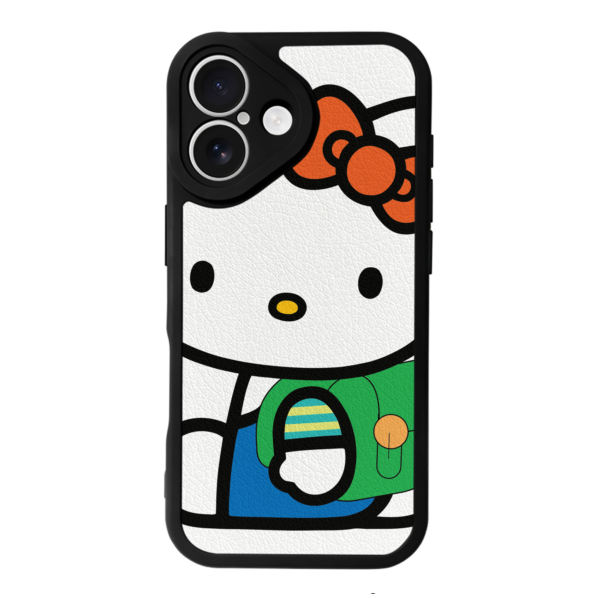 （画像用） Hello Kitty ハローキティ 【iPhone 16シリーズ対応】シリコンスマホケース（レザー調） 材質：シリコン